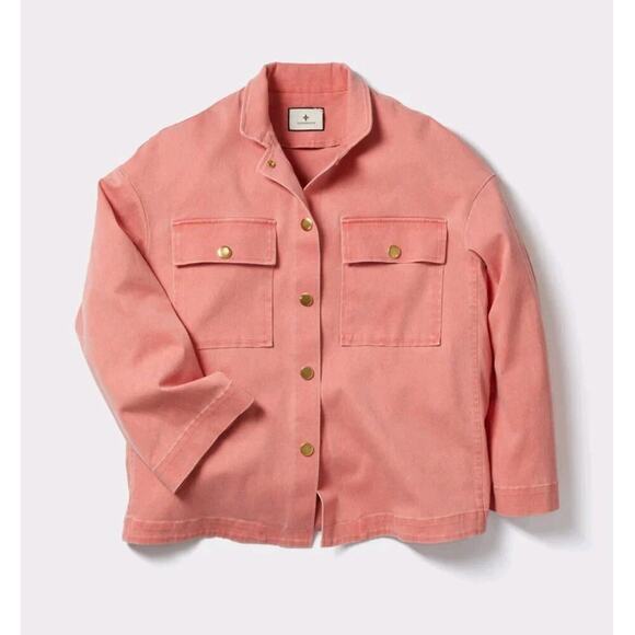 Tuckernuck x Nantucket Reds Stretch Twill Marant Shirt Jacket Womens XXL NEW - Picture 7 of 13